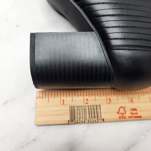 H&M Leather Pointed Toe Black Ankle Boots Booties Women's Size 37 (US 6) - Picture 11 of 11